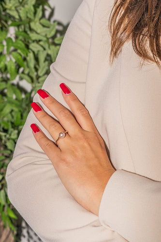 Bague 58 Bague Or rose Perle 58 Facettes 3083738CN