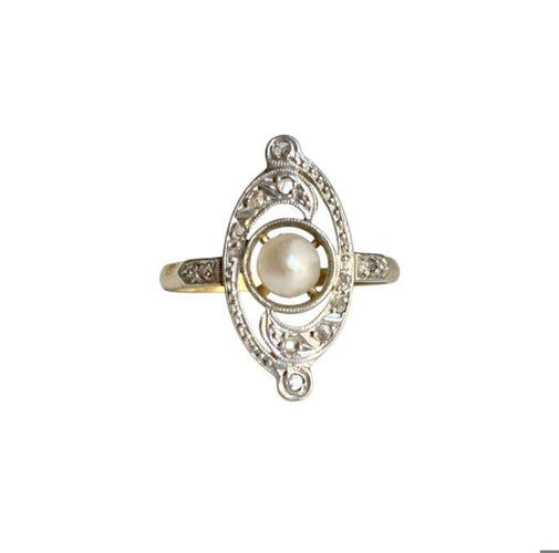 Bague 51 Bague ancienne tourbillon Belle Époque or jaune 58 Facettes