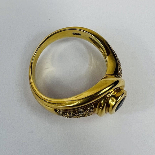 Bague Bague Or Jaune avec Saphir et Diamant 58 Facettes 20400000743