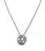 Collier Chaine et pendentif en or blanc serti de 7 diamants 58 Facettes AB405