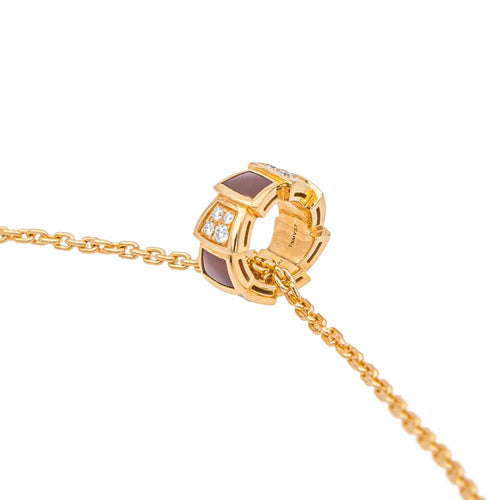 Collier Bulgari Collier Serpenti Or Rose Cornaline, Diamant 58 Facettes 4173758RV