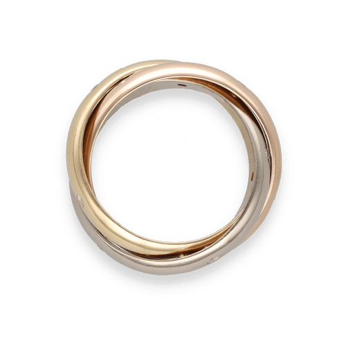 Bague 50 Alliance Cartier Trinity – Moyen Modèle – 15 Diamants – Full Set 2009 58 Facettes FB10956