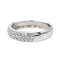 Bague 53 Bague  Demi-alliance Or blanc Diamant 58 Facettes 4144058RV