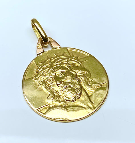 Médaille du Christ en or jaune 18 carats
