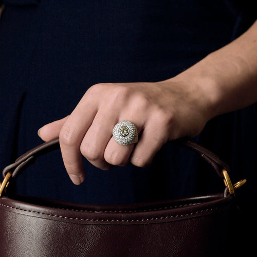 Bague 52 EDOUARD NAHUM - Bague Céleste  or blanc diamants 58 Facettes LP1451/