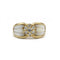 Bague 52 Bague jonc or jaune 750 Crystal de roche et diamants 58 Facettes SA005