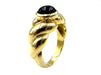 Bague VAN CLEEF & ARPELS. Bague vintage or jaune 18K et onyx 58 Facettes