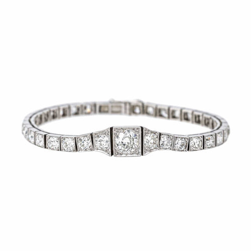 Bracelet Bracelet Tennis Or blanc, Platine Diamant 58 Facettes 4327594CN