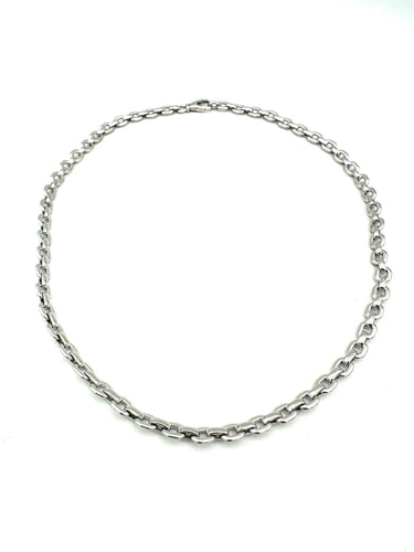Collier CARTIER. Collection "Panthère", chaine or blanc 18K 58 Facettes