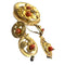 Boucles d'oreilles Broche et boucles d'oreilles en or de style élisabéthain serties de corail 58 Facettes Q46B