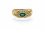Bague Bague vintage en or jaune 18k avec émeraude et diamants 58 Facettes 11776