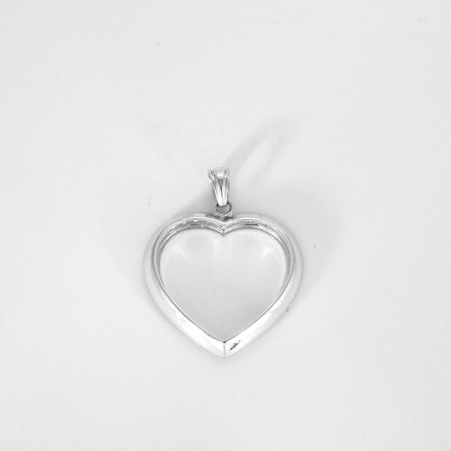 Pendentif Pendentif Coeur or blanc diamants 58 Facettes LP1115/16