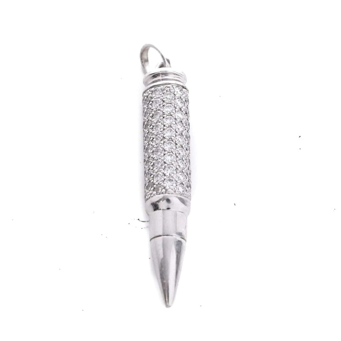 Pendentif AKILLIS - Pendentif Fatal Attraction or blanc et diamants 58 Facettes 97701