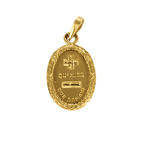 Pendentif AUGIS - Médaille sentimentale en or jaune 58 Facettes GAP1821