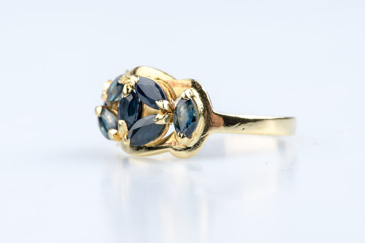 Bague 54 Bague or jaune, saphirs 1,12 ct 58 Facettes BGSACC1137-107