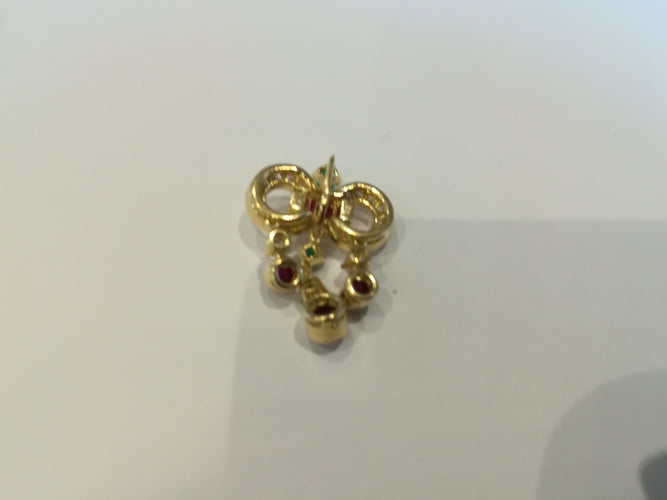 Pendentif Pendentif Rubis Emeraudes Diamants 58 Facettes