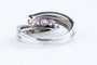 Bague 55 Bague or blanc, améthystes et diamants 58 Facettes BG-NE352-107