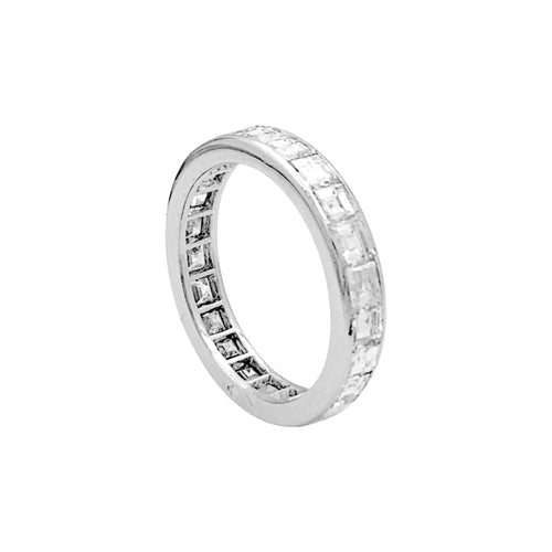 Bague 48 Alliance en platine et diamants. 58 Facettes 35108