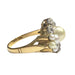 Ring Art Deco ring in gold with diamonds 58 Facettes Q41B