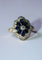 Bague Fleur or jaune, diamants, saphirs