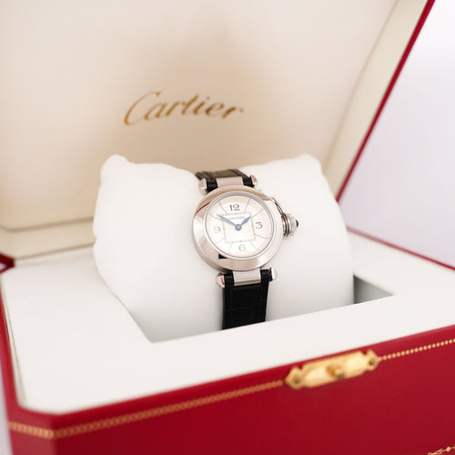 Montre CARTIER - Pasha Silver watch arab dial - SM 58 Facettes
