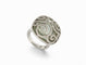 bague ADLER pierre cabochon cage 145 diamants 2ct t54 en or blanc 18k