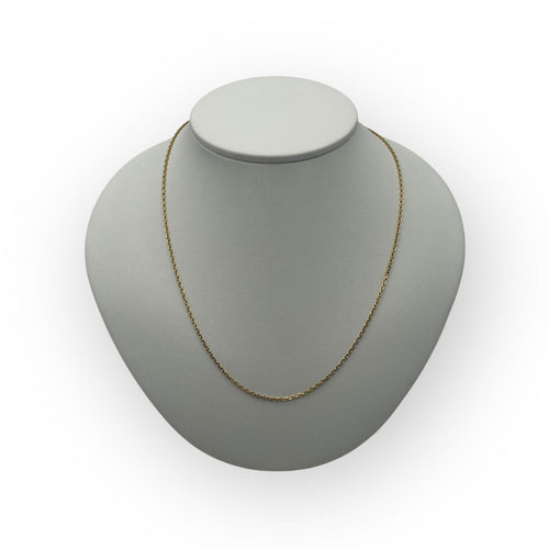Chaîne or jaune maille forçat 45 cm