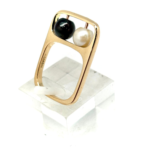 Bague 52 PIERRE CARDIN - BAGUE VINTAGE TOI ET MOI 58 Facettes M8620