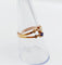 Bague 57 Bague toi et moi antique en or rose 18k perle et pierre bleue 58 Facettes A06504