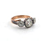 Bague 54 Bague en or rose et argent sertie de diamants Old Mine de 2,95 ct 58 Facettes