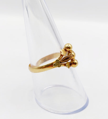 Bague 57 Bague victorienne ciselée or rose et or jaune (circa 1880) 58 Facettes A05338