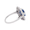 Bague 51 Bague "Pompadour" platine, or blanc, saphir, diamants. 58 Facettes 33935