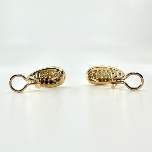 Boucles d'oreilles BOUCLES D'OREILLES PAVAGE DIAMANTS OR JAUNE 18K 58 Facettes 0