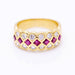 Bague 48 Bague en or jaune avec rubis et diamants 58 Facettes N102931EJ