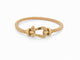 Bracelet bracelet FRED force 10 gm manille or jaune 18k t 18 cm 2 cordons 58 Facettes 271115