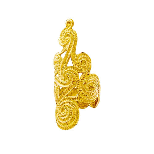 Bague 51 Bague "volutes" or jaune. 58 Facettes 35269