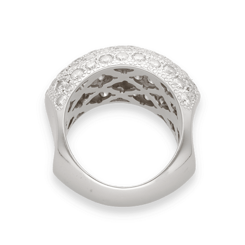 Bague 52-53 Bague Pavée de Diamants Vers 2000 – Or Gris 18k – 3,00 ct G-VS – Taille 53-54 58 Facettes FB10993