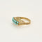 Bague 51 Bague en Or jaune et turquoise 58 Facettes EPI1253