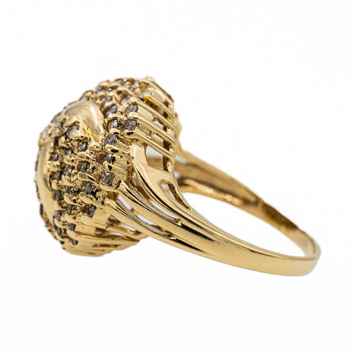 Bague 56.5 Bague  Cocktail Or jaune Diamant 58 Facettes 2468100CN