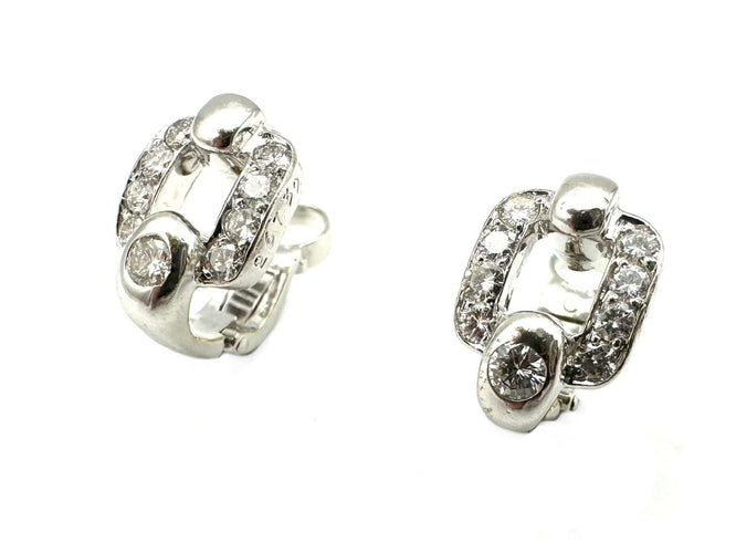 Boucles d'oreilles CARTIER. Boucles d'oreilles vintage or et diamants 58 Facettes