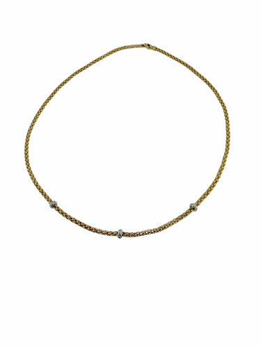 Collier Fope Collier en or jaune et blanc avec diamants 58 Facettes