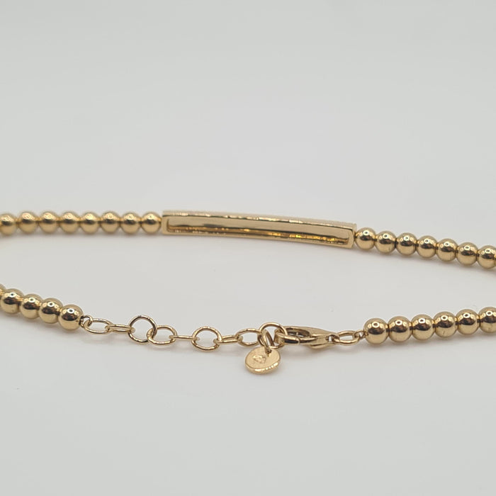 Bracelet Bracelet or jaune serti d’une barrette de diamants 58 Facettes