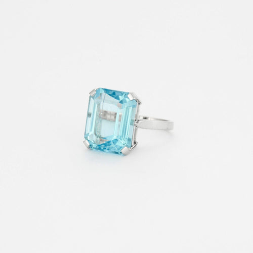 Bague Bague or blanc Topaze 58 Facettes