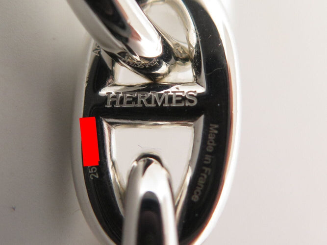 Bracelet bracelet HERMES chaine d'ancre gm h101672b 12 maillons argent 70gr 58 Facettes 271653