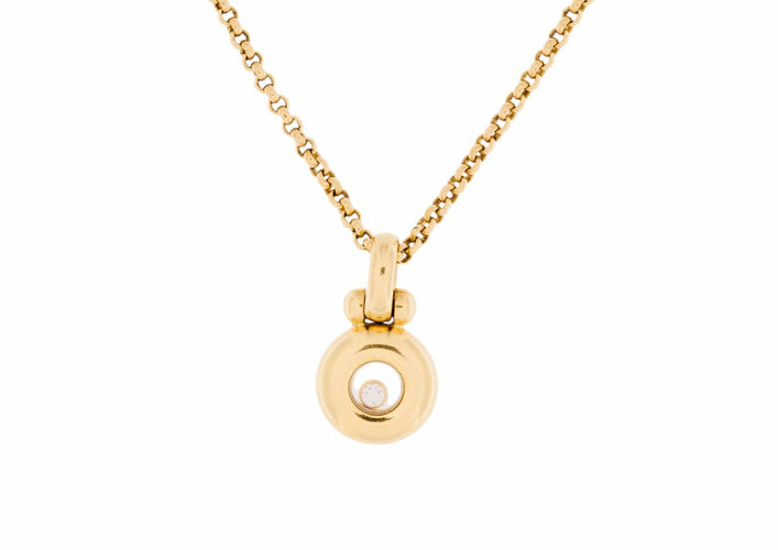 Chopard Collier en or jaune 18 carats Happy Diamonds