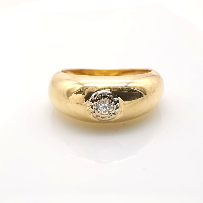 Bague en or jaune et diamant