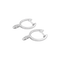 Paire de créoles or blanc, diamants.
