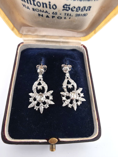 Boucles d'oreilles Boucles d'oreilles en platine avec diamants 58 Facettes