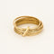 Bague 58.5 Bague semainier vintage en or jaune 58 Facettes