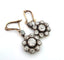 Boucles d'oreilles Boucles d'oreilles basses en or jaune et argent avec diamants 58 Facettes